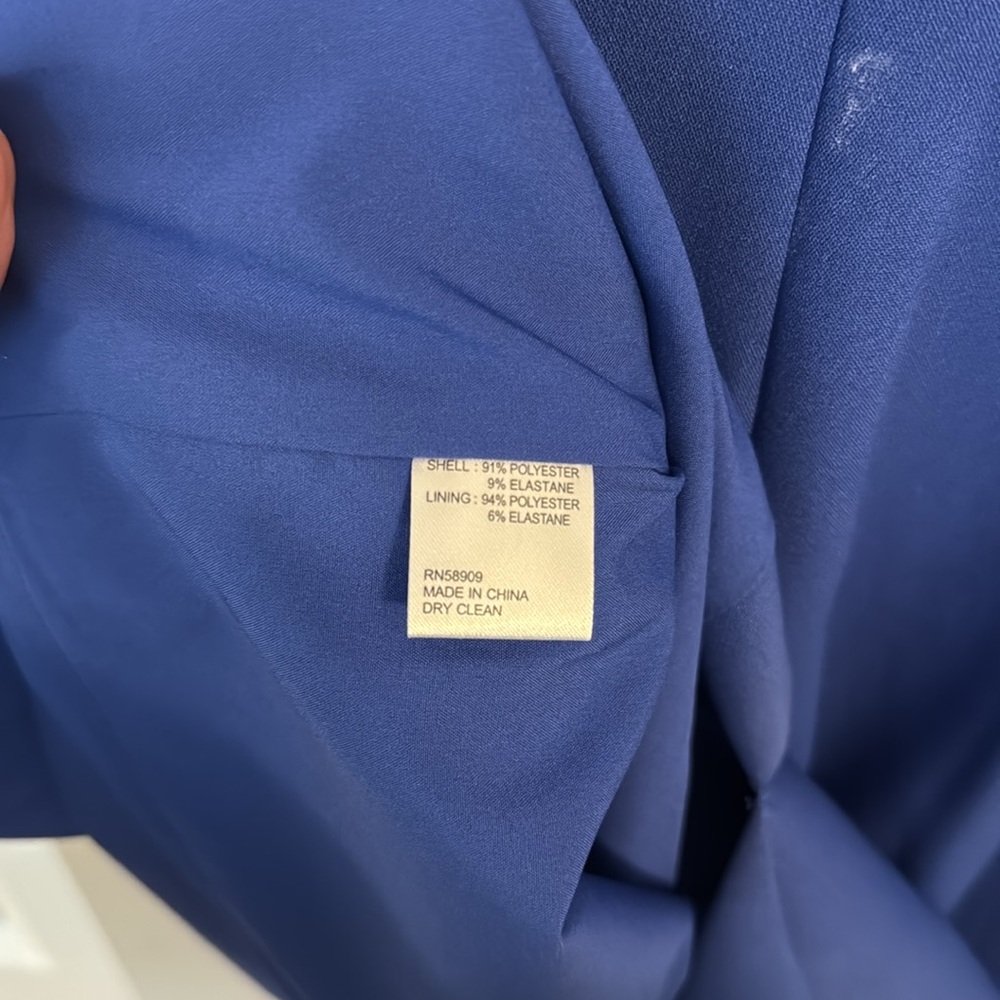 ANTONIO MELANI Womens Blue Zippered 3/4 Sleeve Round Neck Above The Knee 8 - Picture 6 of 6
